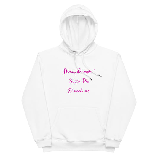 Premium eco hoodie - Honey Dumplin' (Pink Font)