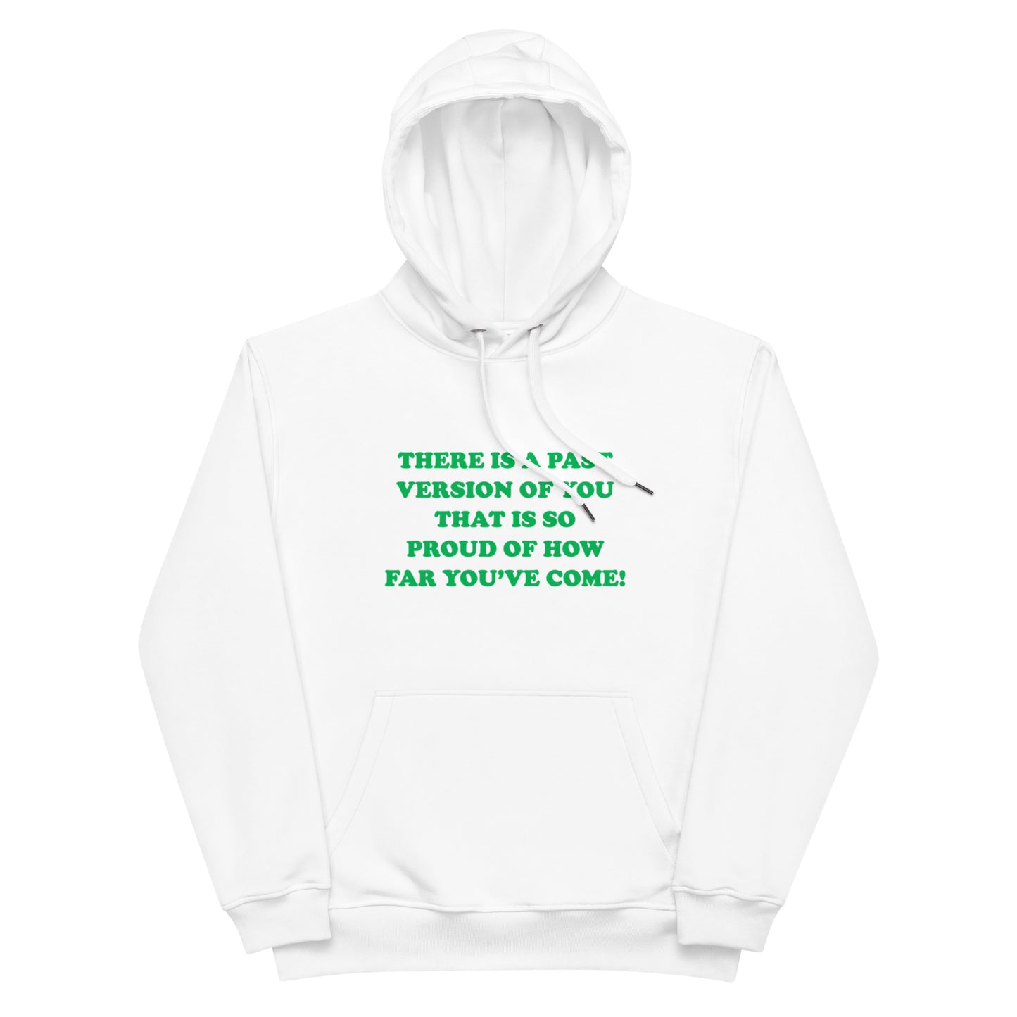 Premium eco hoodie - A Past Version (Green Font)