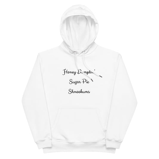 Premium eco hoodie - Honey Dumplin' (Black Font)