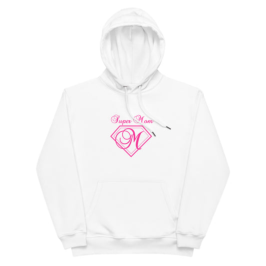 Premium eco hoodie - Super Mom (Pink Font)