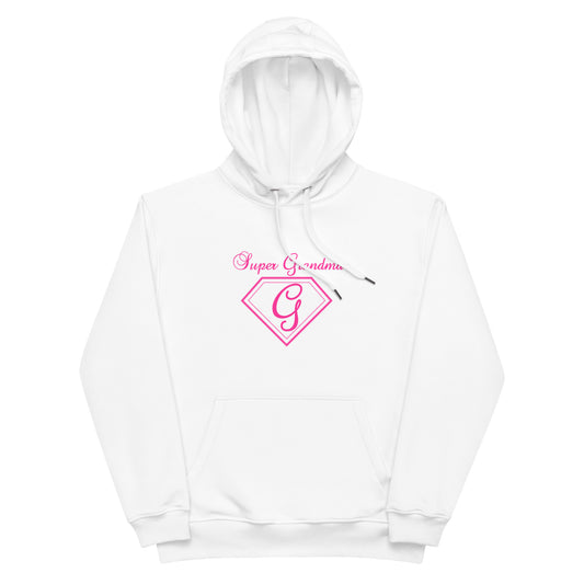 Premium eco hoodie - Super Grandma (Pink Font)