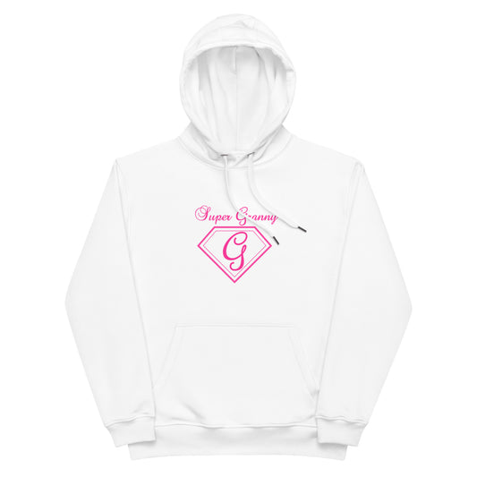 Premium eco hoodie - Super Granny (Pink Font)