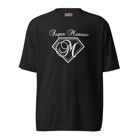 Super Memaw unisex performance crew neck t-shirt - White Print