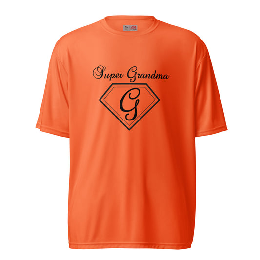 Super Grandma unisex performance crew neck t-shirt - Black Print