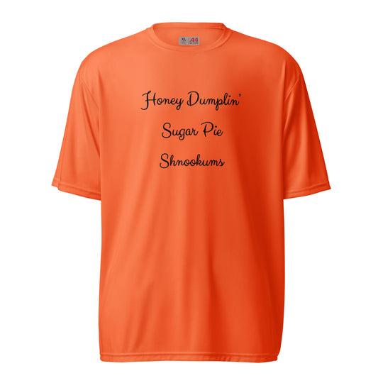 Honey Dumplin Unisex performance crew neck t-shirt - Black Print