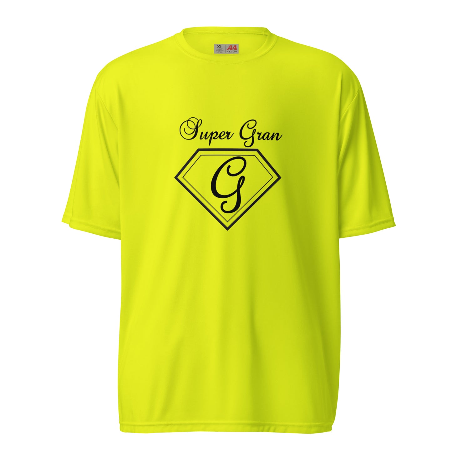 Super Gran unisex performance crew neck t-shirt - Black Print