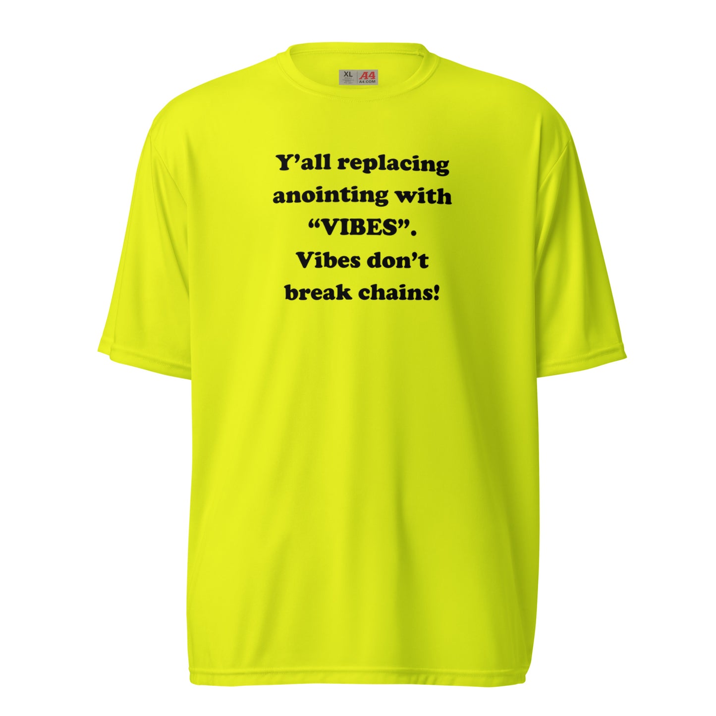Vibes unisex performance crew neck t-shirt - Black Print