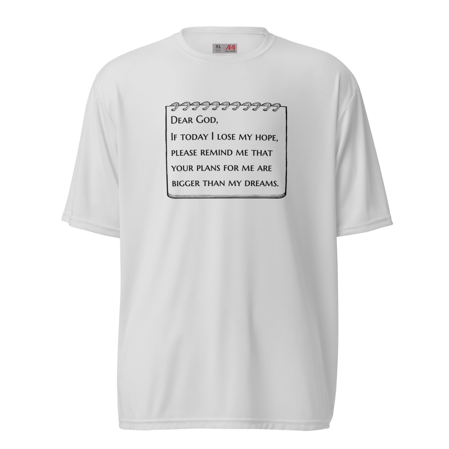 Dear God unisex performance crew neck t-shirt - Black Print