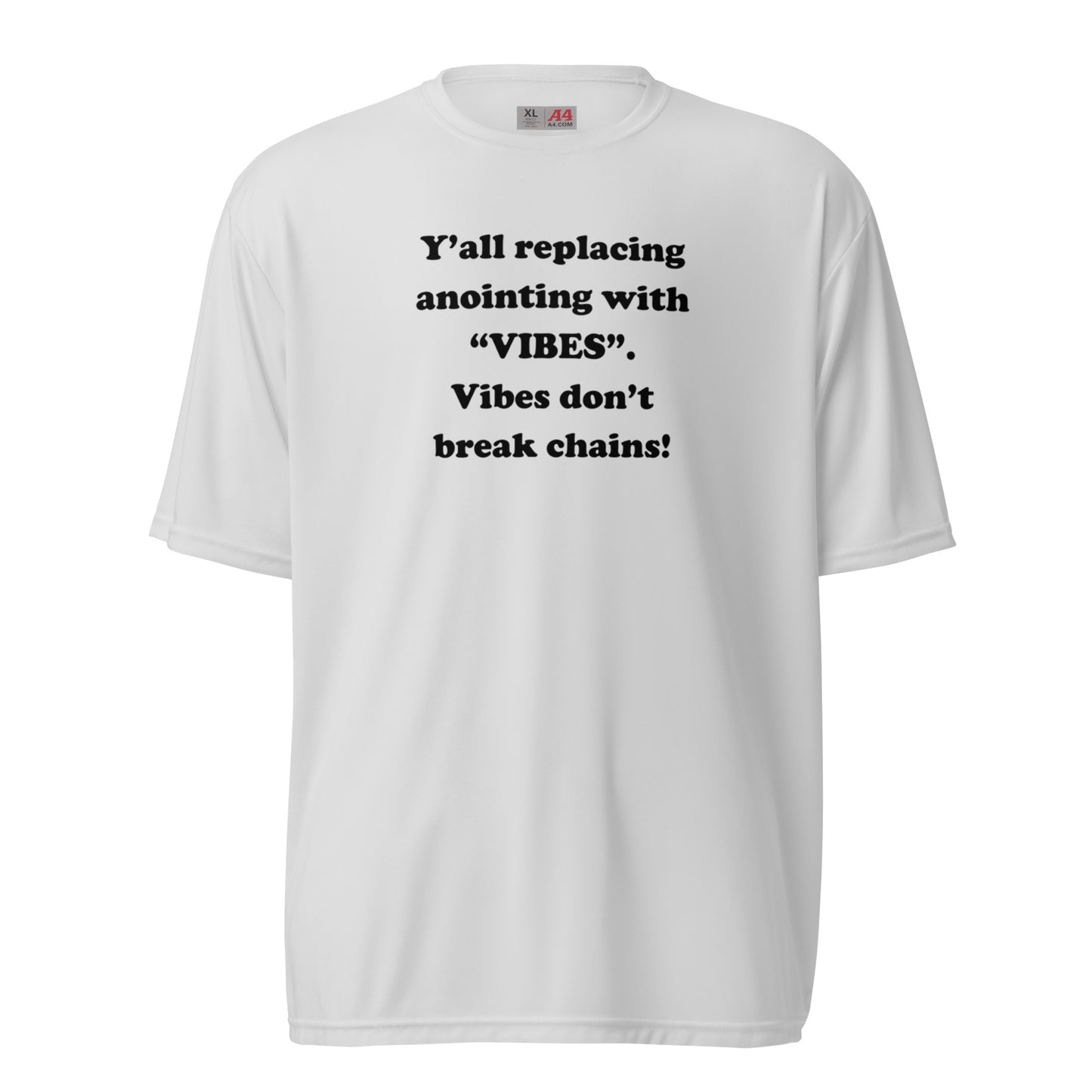 Vibes unisex performance crew neck t-shirt - Black Print