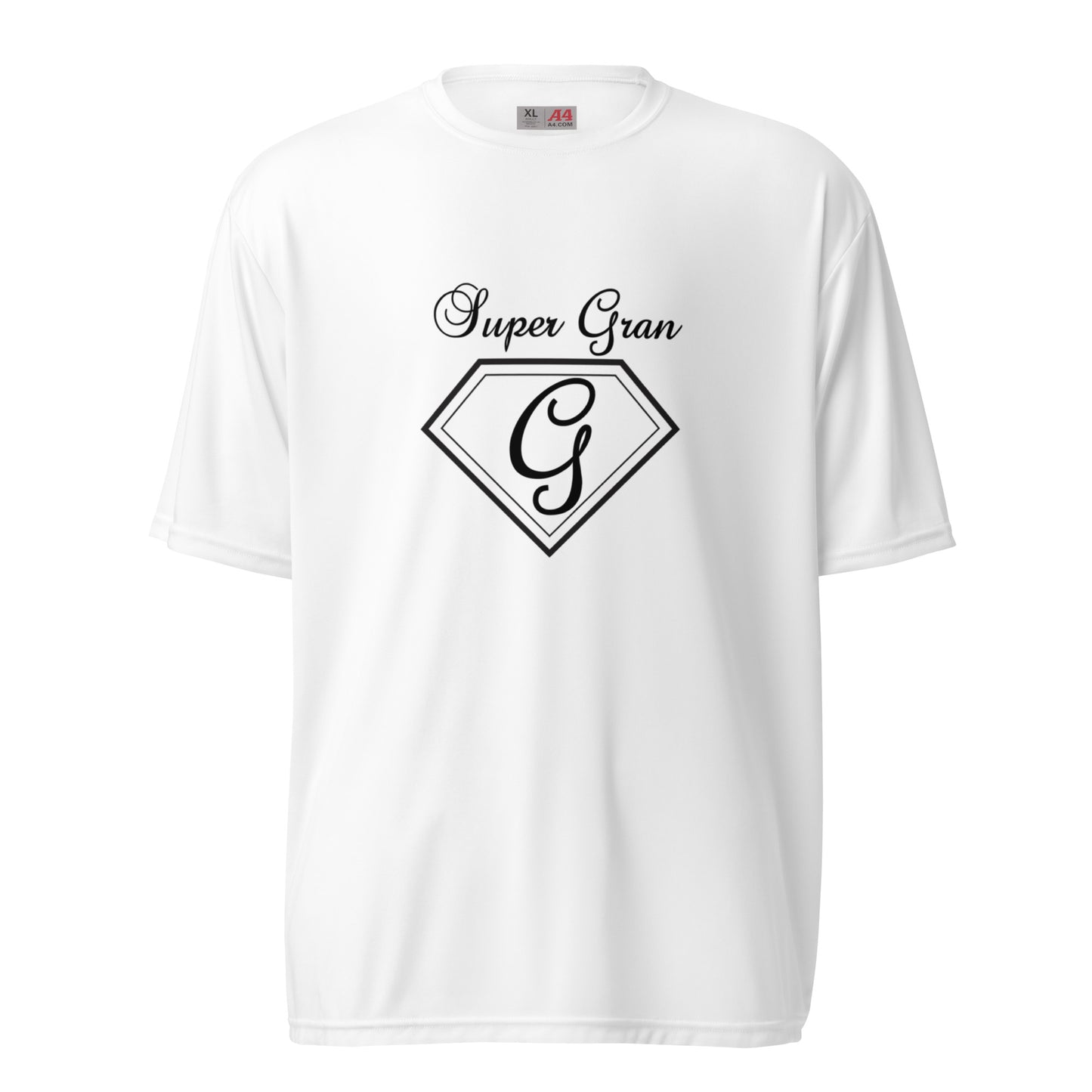 Super Gran unisex performance crew neck t-shirt - Black Print