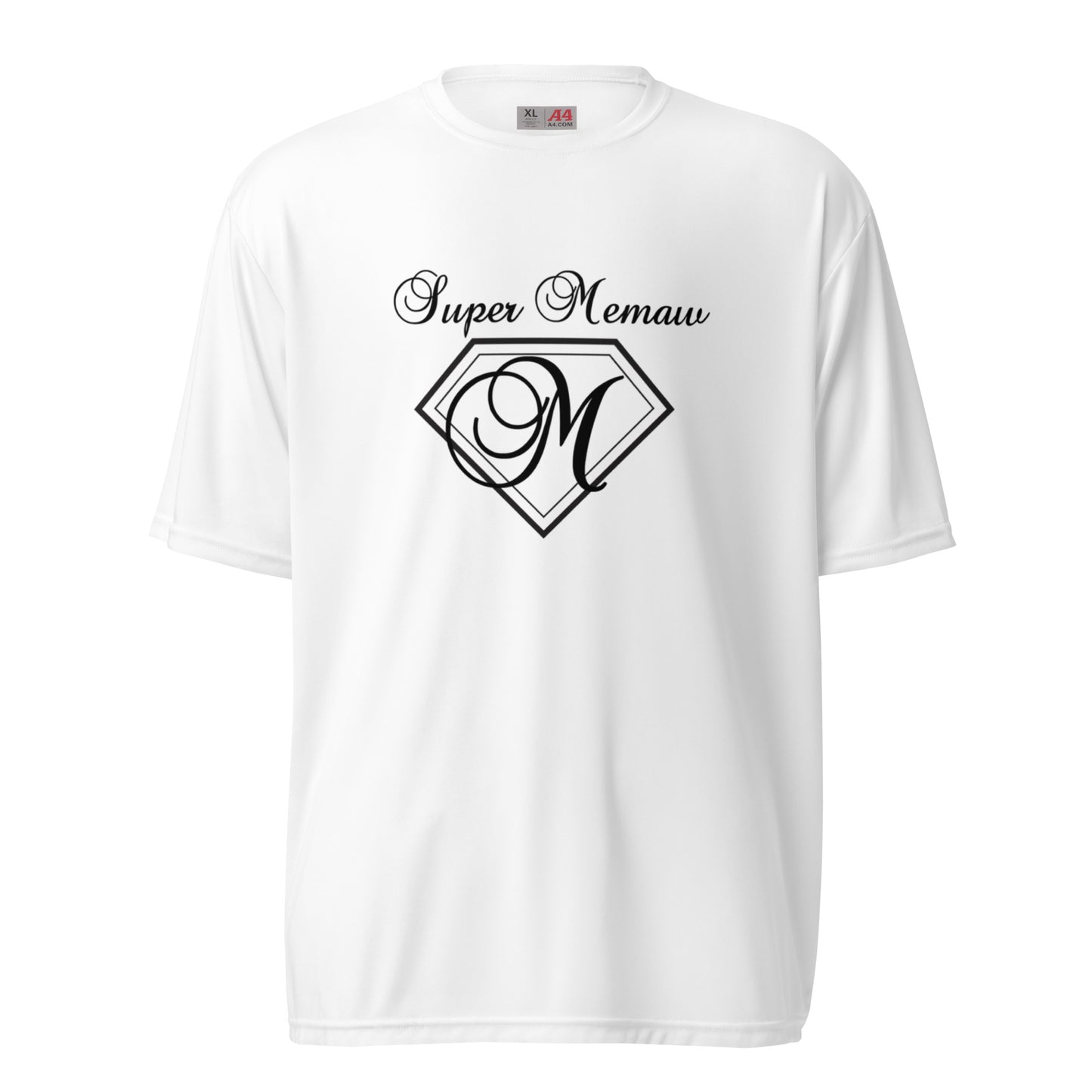 Super Memaw unisex performance crew neck t-shirt - Black Print
