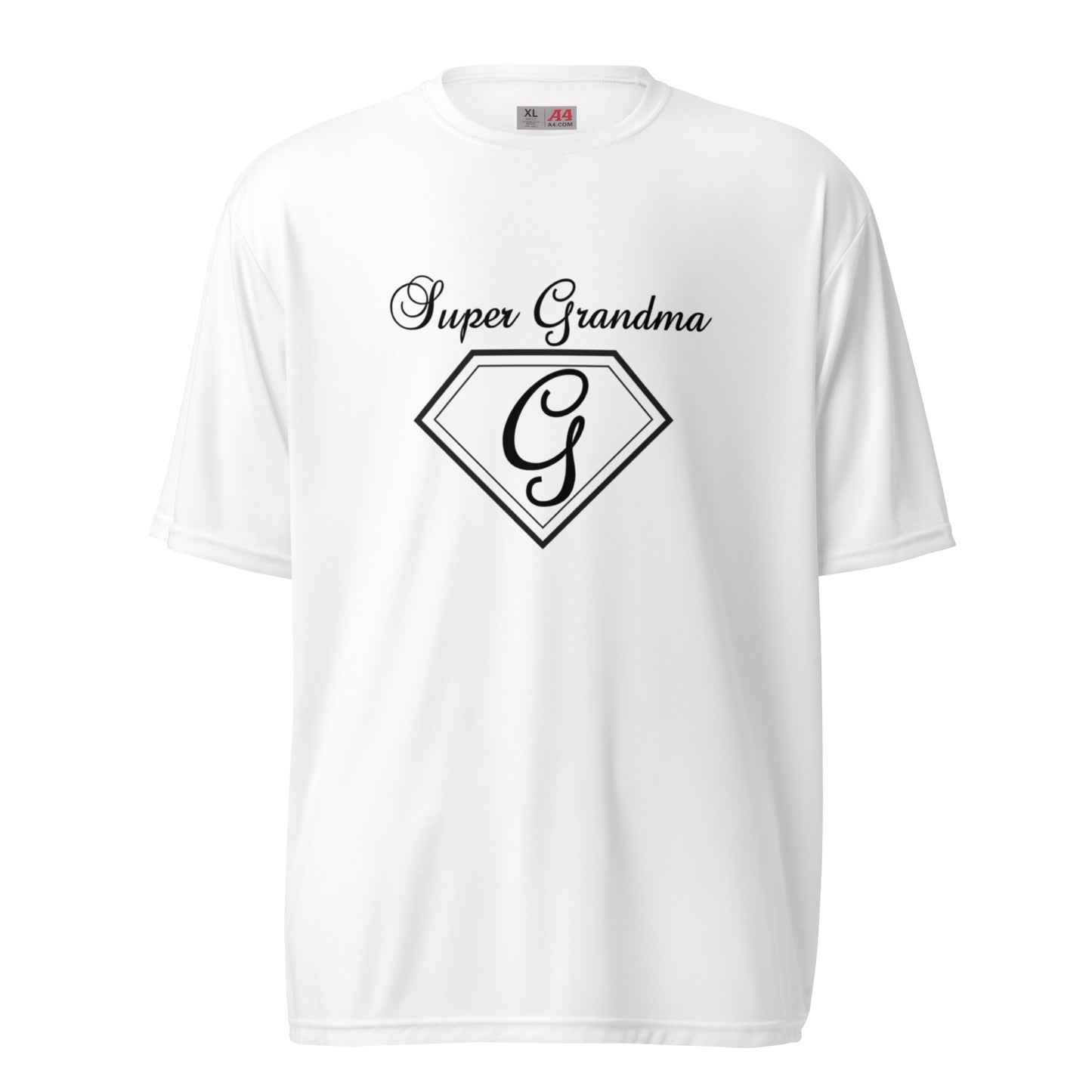 Super Grandma unisex performance crew neck t-shirt - Black Print