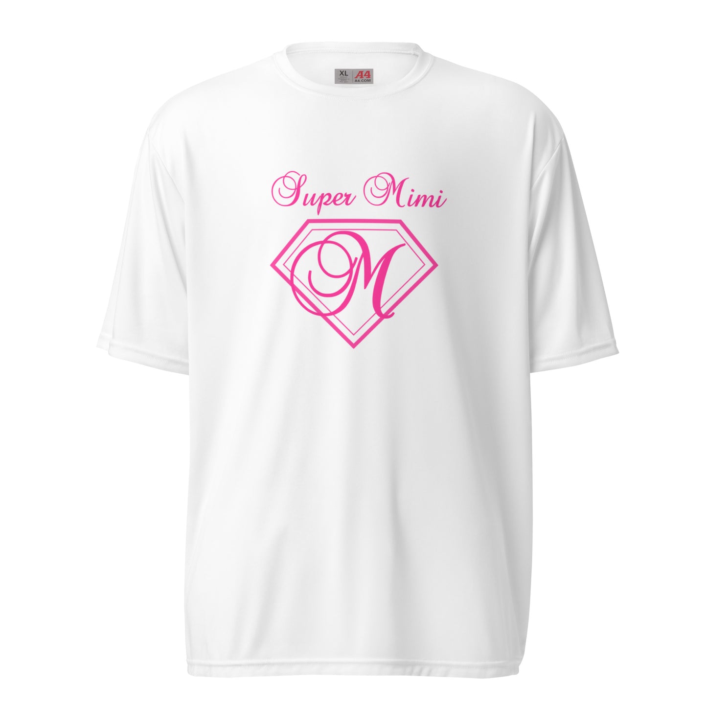 Super Mimi unisex performance crew neck t-shirt - Pink Print