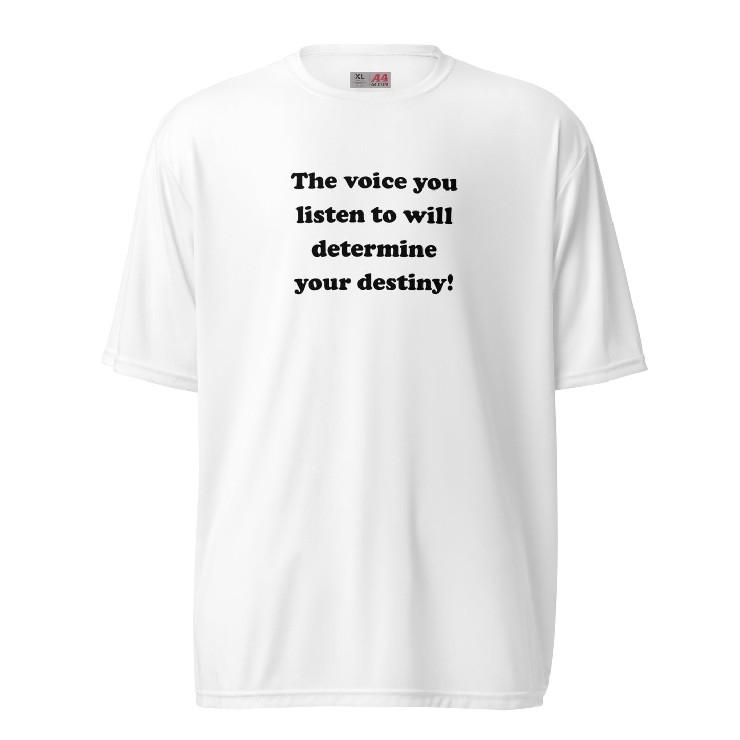 The Voice You Listen To unisex performance crew neck t-shirt - Black Print