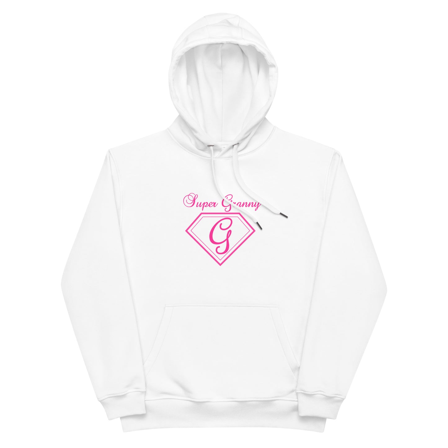 Premium eco hoodie - Super Granny (Pink Font)