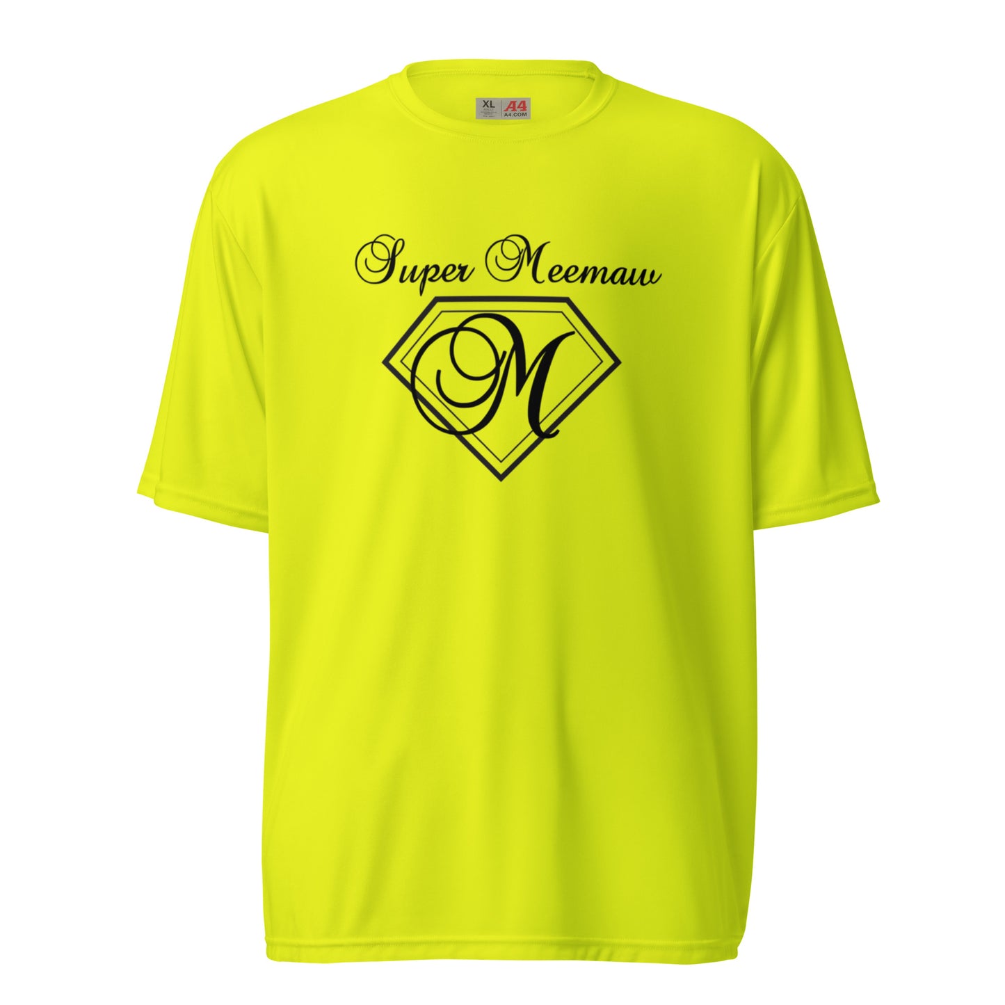 Super Meemaw unisex performance crew neck t-shirt - Black Print