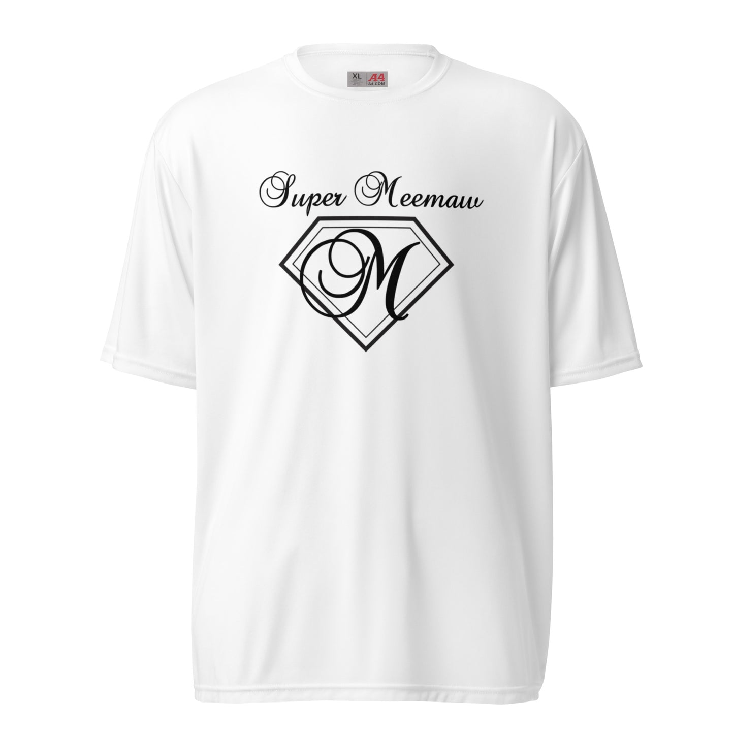 Super Meemaw unisex performance crew neck t-shirt - Black Print