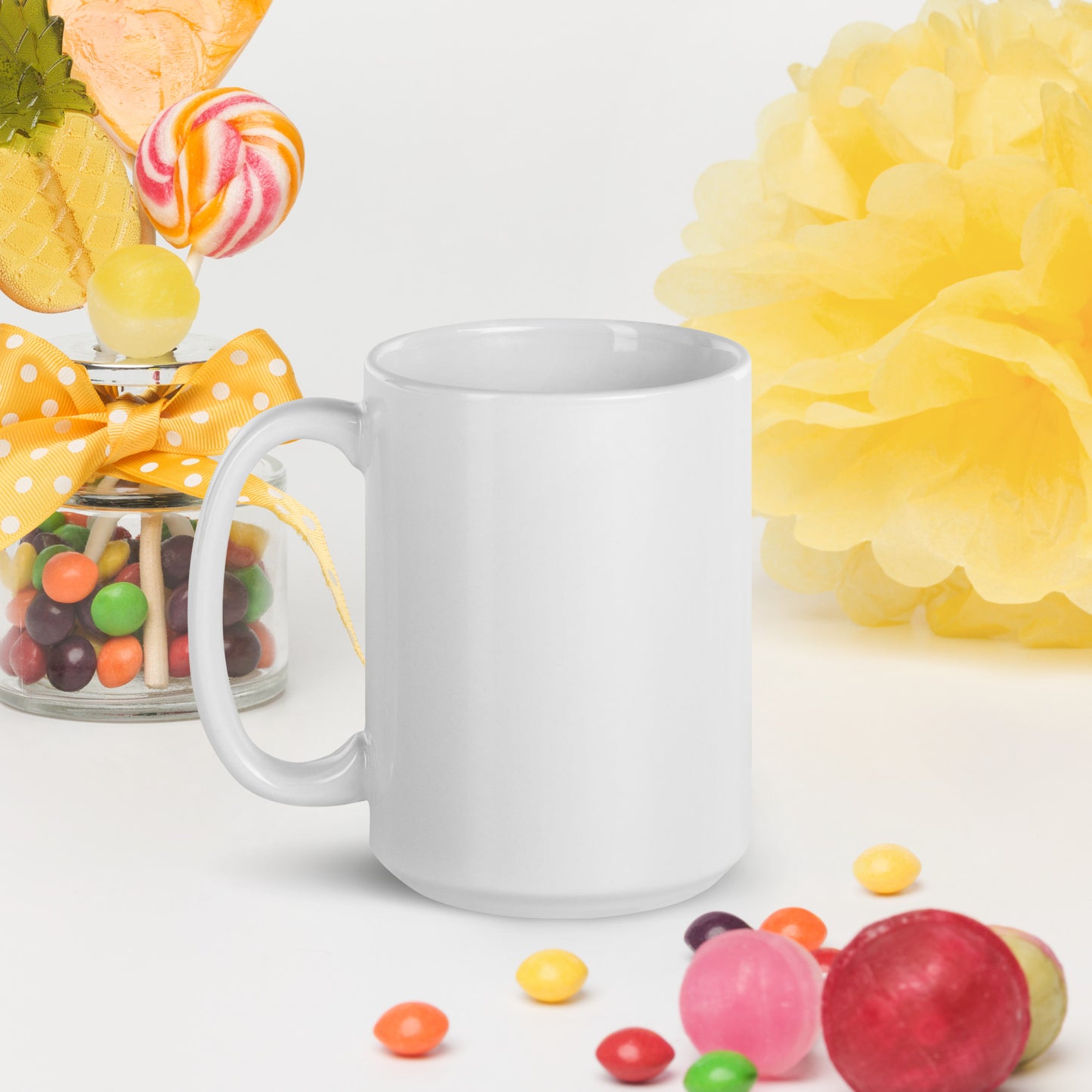 Super Nana white glossy mug - Pink Print
